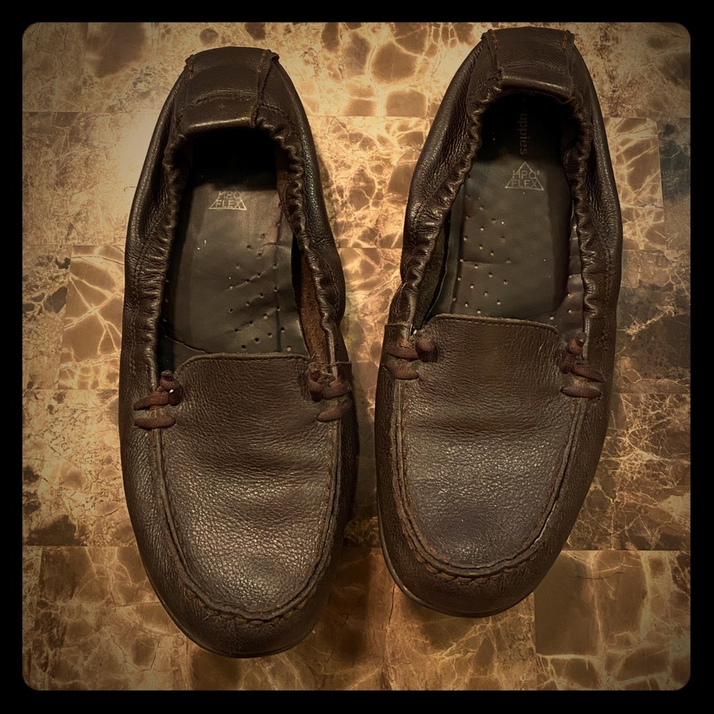 Hush Puppies Brown Leather Flats